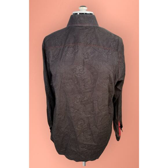 Georg Roth Los Angeles Mens Button Shirt SZ Large Button Front Long Sleeve Gray - Picture 6 of 9